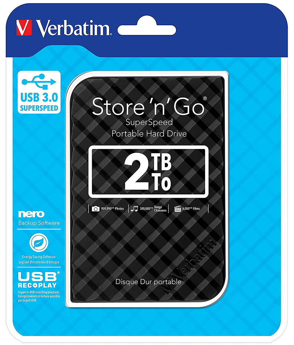 Verbatim Store 'n' Go 2.5 in 2 TB External Portable Hard Drive