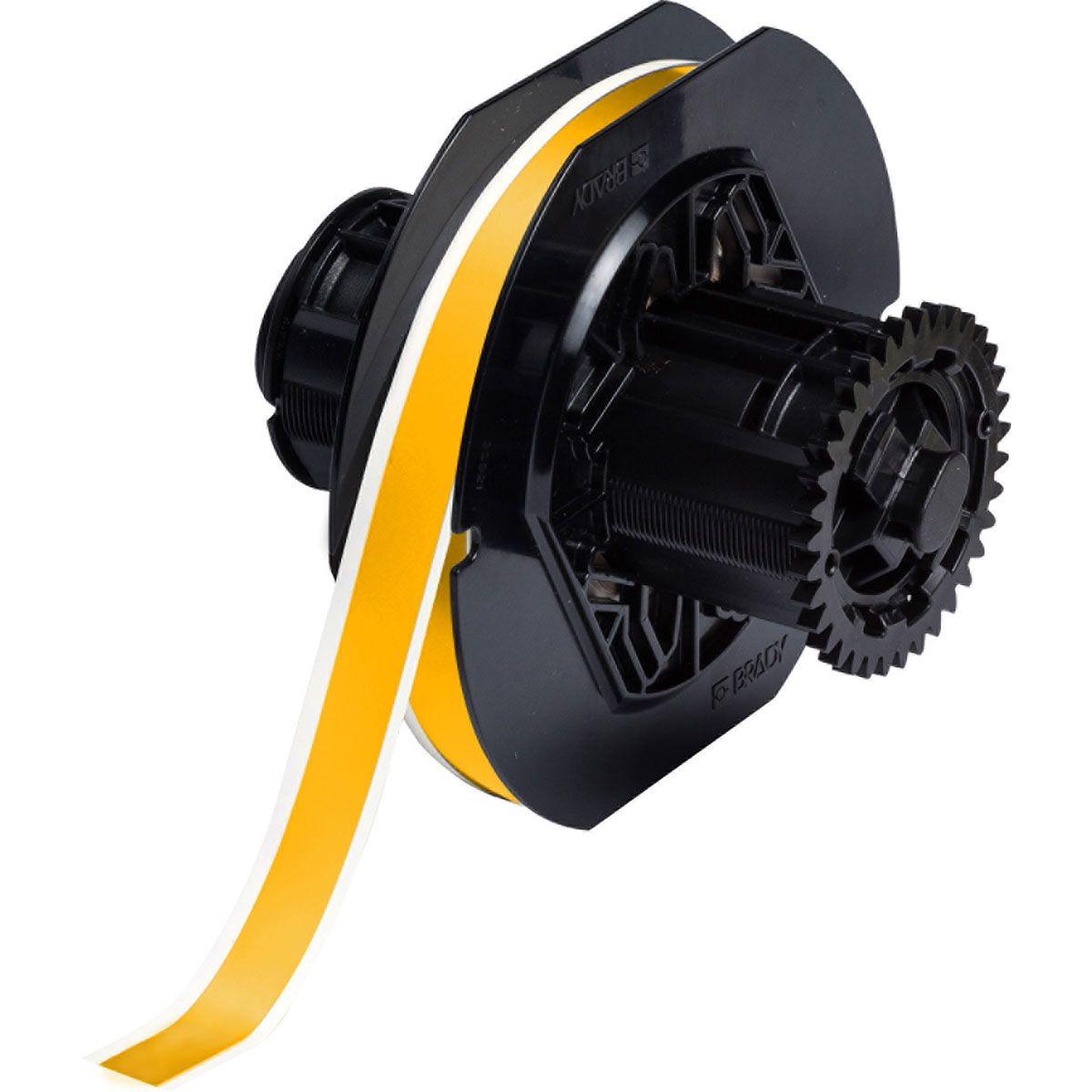 Brady B-7569 on Yellow Industrial Vinyl Tape, 30 m Length, 12.70 mm Width