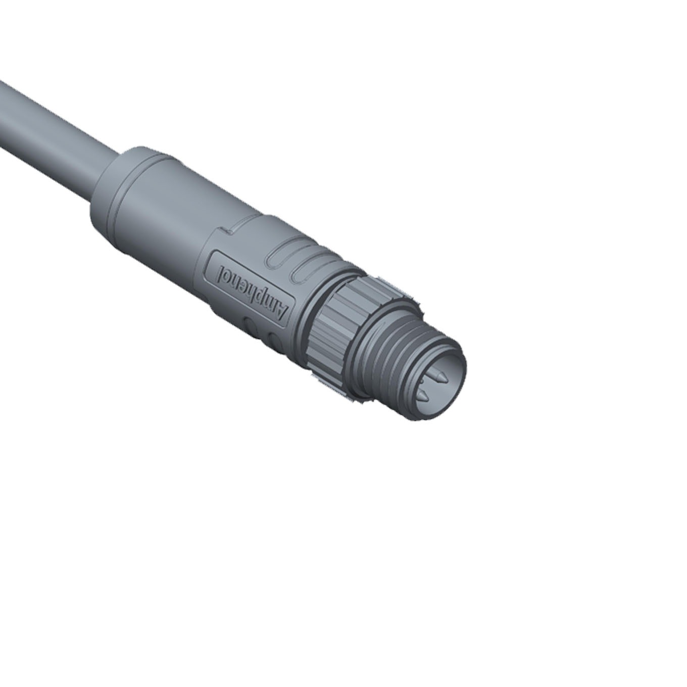 Amphenol Industrial Circular Connector, 3 Contacts, M8 Connector, Plug, Male, IP67
