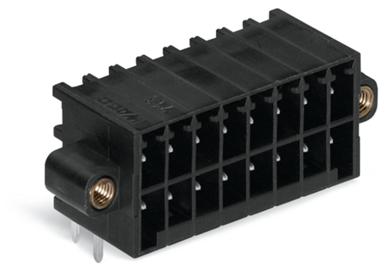 WAGO 713 Series Angled Through Hole Header, 34 Contact(s), 3.5 mm Pitch, 2 Row, Shrouded