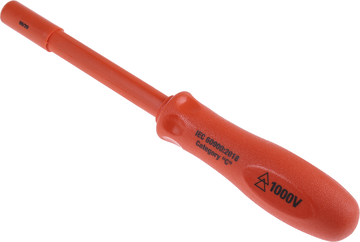 ITL Insulated Tools Ltd Hexagon Nut Driver, 2BA Tip, VDE/1000V, 105 mm Blade, 265 mm Overall