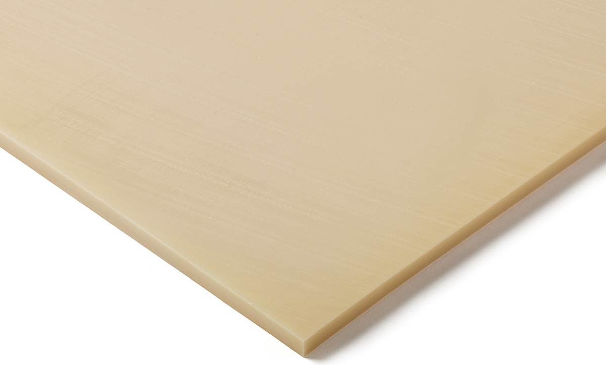 RS PRO Beige Plastic Sheet, 610mm x 305mm x 9.5mm