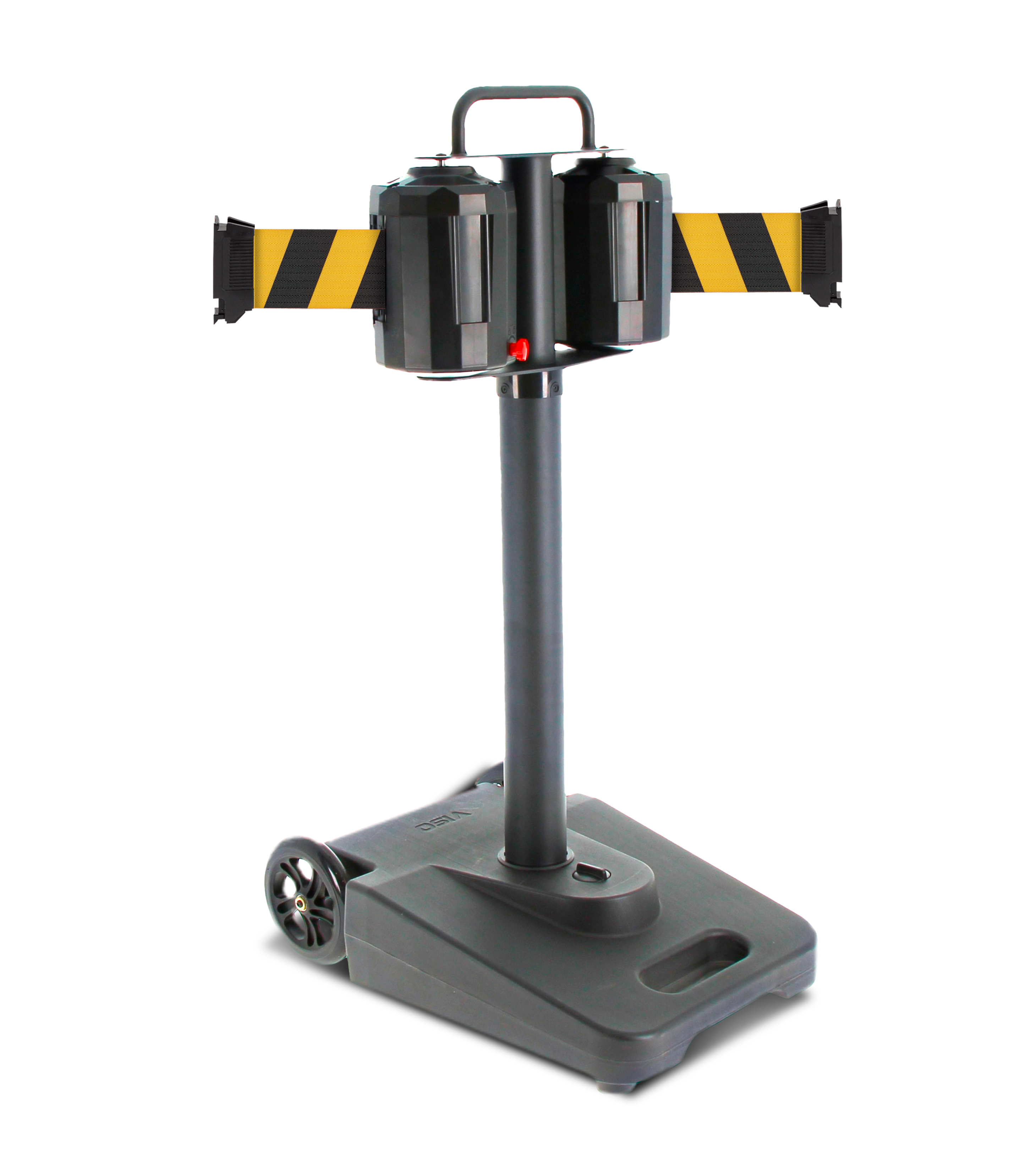 Viso Black Polypropylene, Steel Retractable Barrier, 15m, Black/Yellow Tape