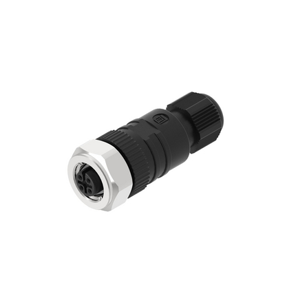 Lumberg Automation Industrial Circular Connector, 4 Contacts, Cable, M12 Connector, Socket, Female, IP65, IP67, RKC
