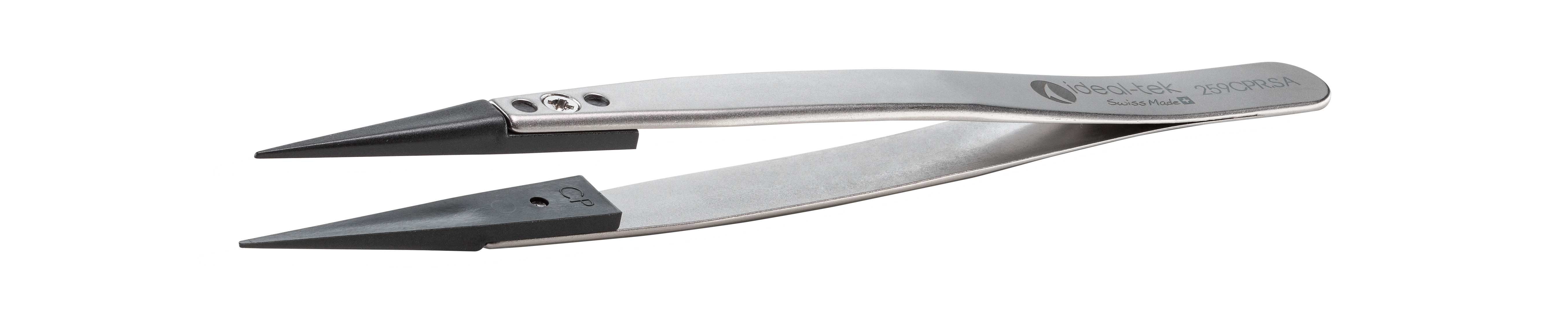 ideal-tek 130 mm, PEEK (Tip), Stainless Steel (Body), ESD Tweezers