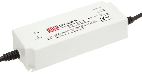 MEAN WELL LED Driver, 24V Output, 90W Output, 3.75A Output, Constant Voltage Dimmable