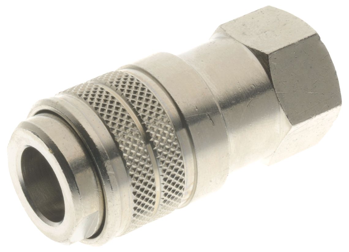 RS PRO 162 Series Straight Fitting, BSP 3/8 BSP Female to 3/8 in Female, Threaded-to-Tube Connection Style