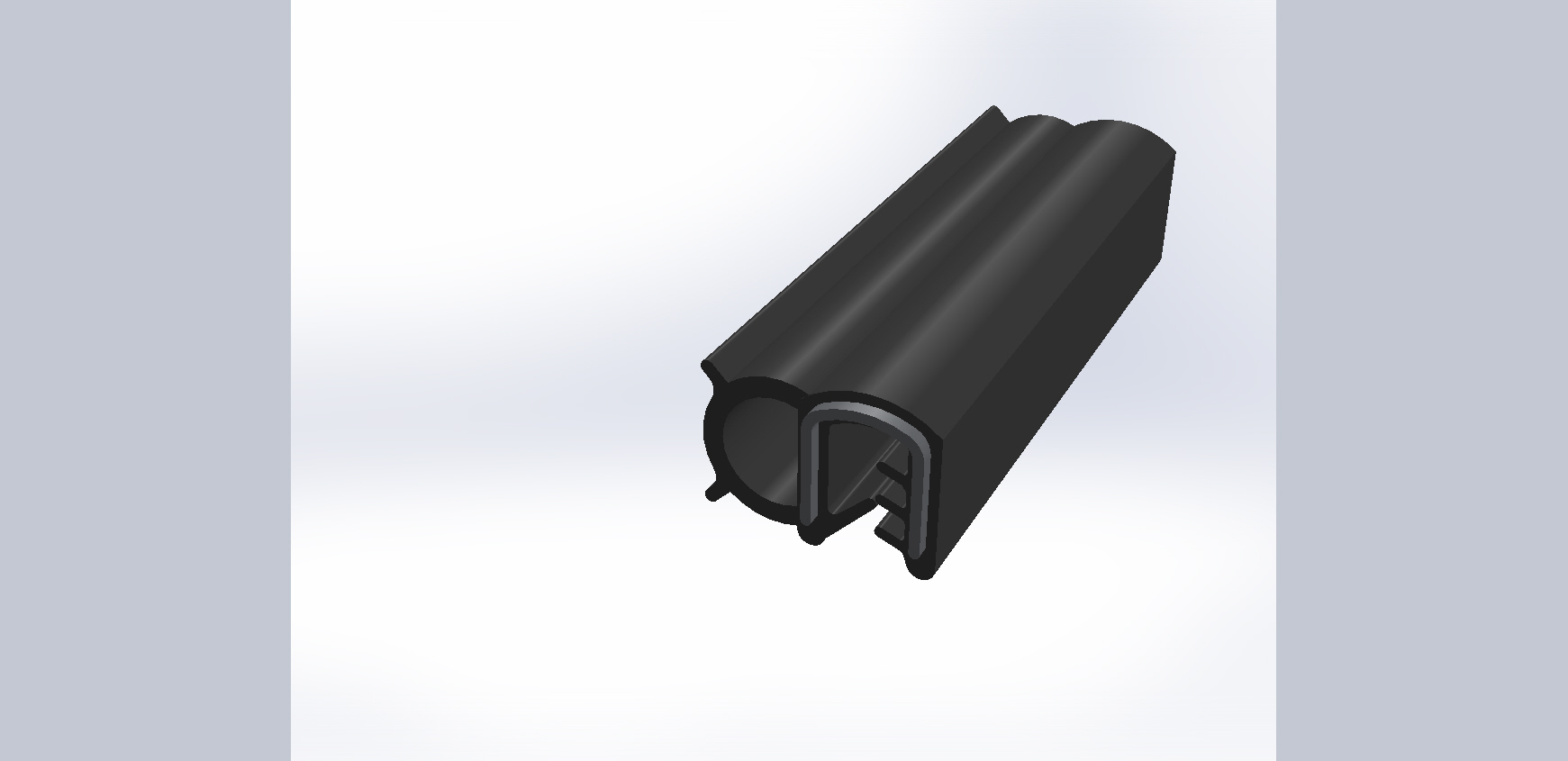 RS PRO Black EPDM  Edging Strip, 20m
