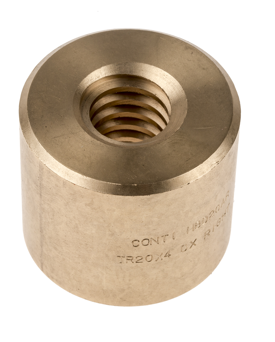 RS PRO Cylindrical Nut For Lead Screw, For Shaft Dia. 20mm