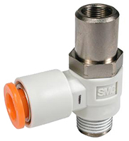 SMC AS Series Threaded Flow Controller, R 1/8 Inlet Port x 4mm Tube Outlet Port