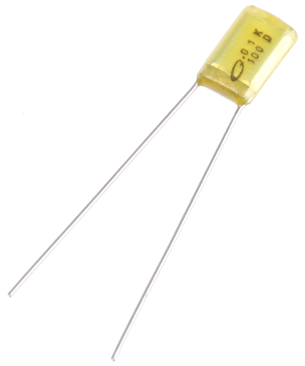 Nichicon YX Polyester Film Capacitor, 100V dc, ±10%, 10nF, Radial