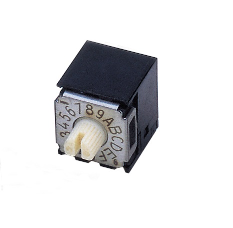 Nidec Components SA-7000, 16 Position, BCH Rotary Switch, 100 mA, Gull Wing