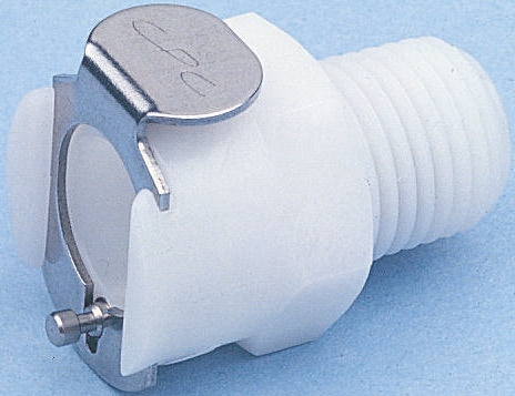 Colder Products Hose Connector, Straight Threaded Coupling, BSPT 3/8in, 8.3 bar