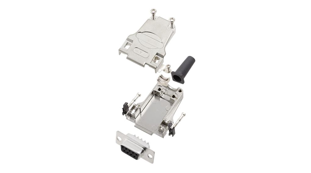 Encitech Connectors 6355 9 Way Side Entry Cable Mount Solder D-sub Connector Socket