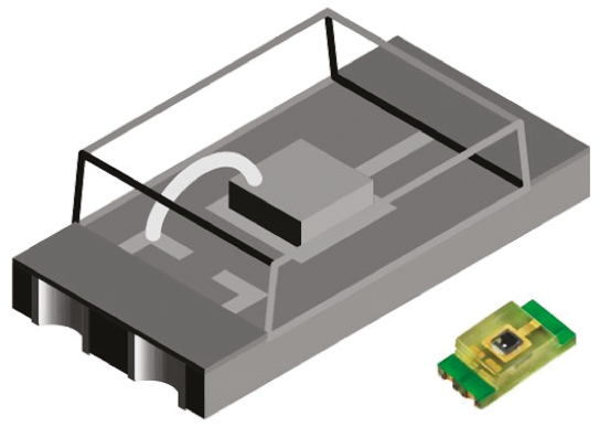 TEMT6000X01 Vishay, ±60 ° Visible Light Phototransistor, Surface Mount 3-Pin 1206 package