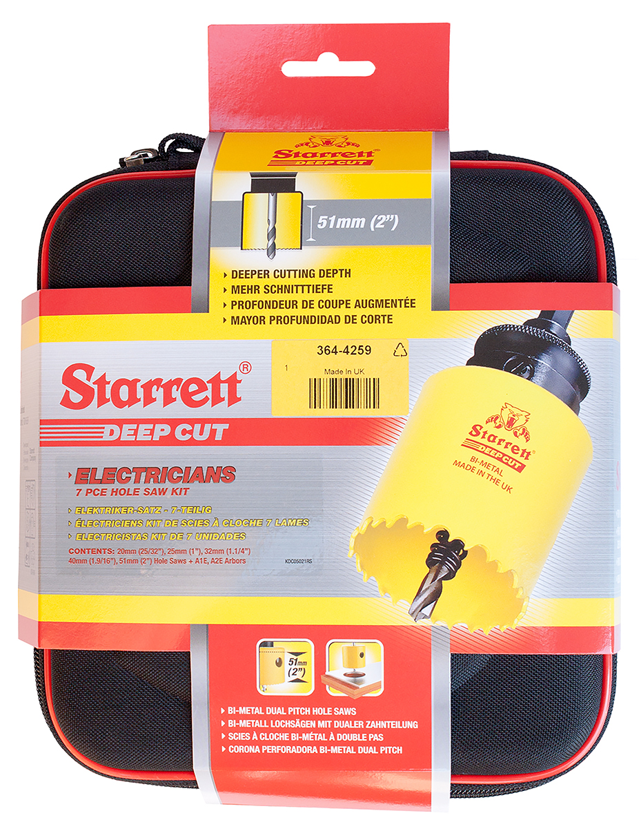 Starrett HSS 20 → 51mm Hole Saw Set