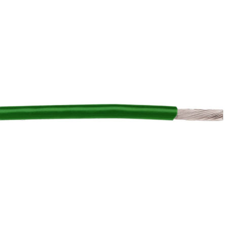 Alpha Wire Hook-up Wire TEFLON Series Green 0.09 mm² Hook Up Wire, 28 AWG, 19/40, 30.5m, PTFE Insulation, 2842/19 GR005