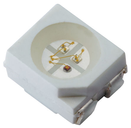 Kingbright2.5 V, 4 V, 4.1 V RGB LED PLCC 4  SMD, KAA-3528RGBS-11
