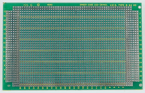 Vero Technologies Matrix Board FR4 With 42 x 38 1.02mm Holes, 2.54mm Pitch, 160 x 100 x 1.6mm