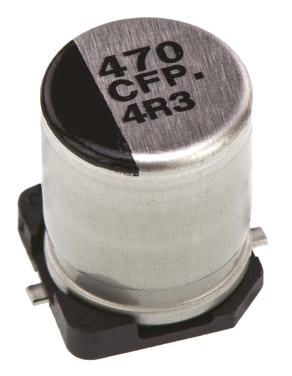 Panasonic 470μF Aluminium Electrolytic Aluminium Electrolytic Capacitor 16V dc, Surface Mount - EEEFP1C471AP