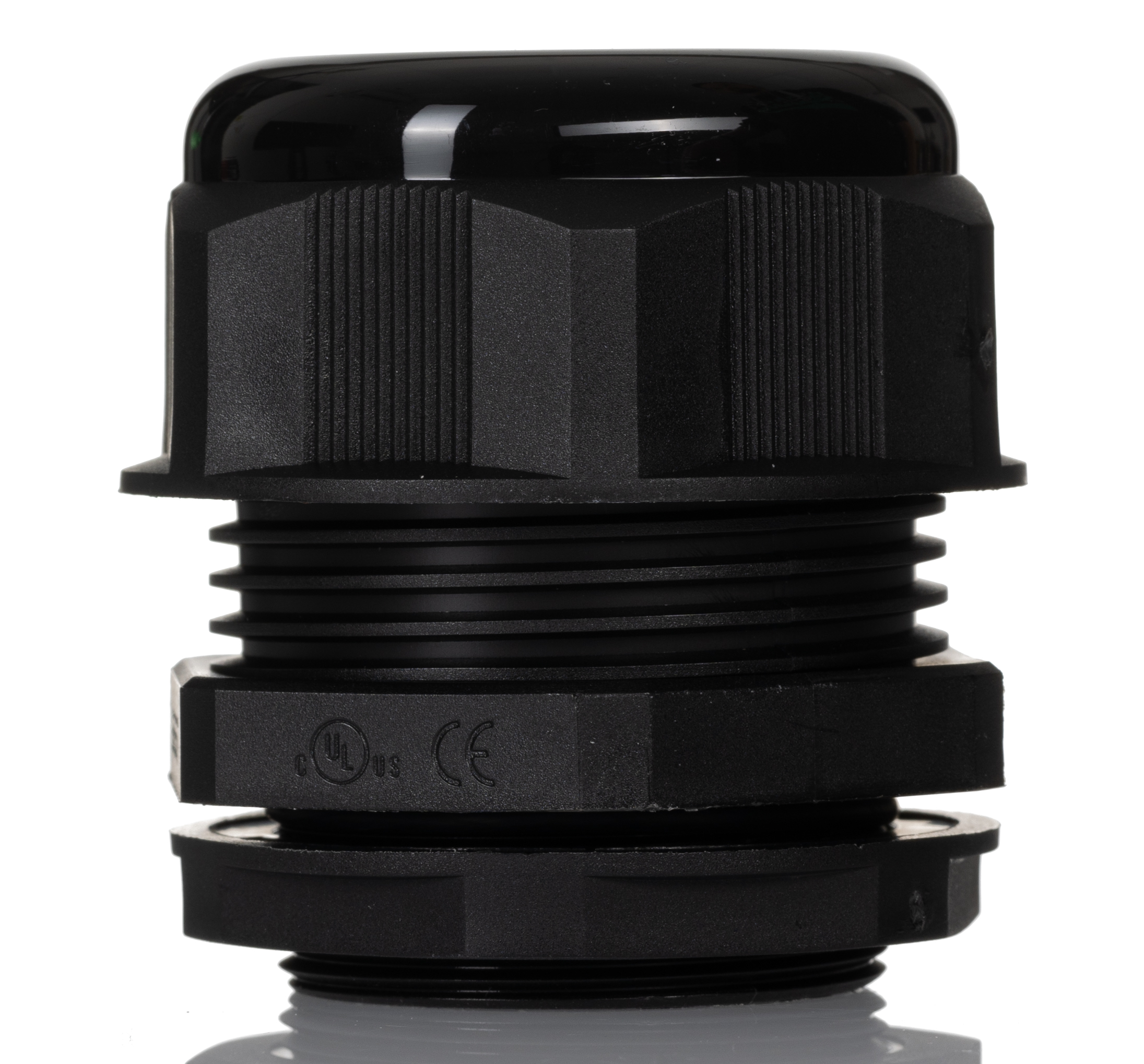 Hammond 1427NCG Series Black Nylon Cable Gland, M40 Thread, 22mm min., 32mm max., IP68