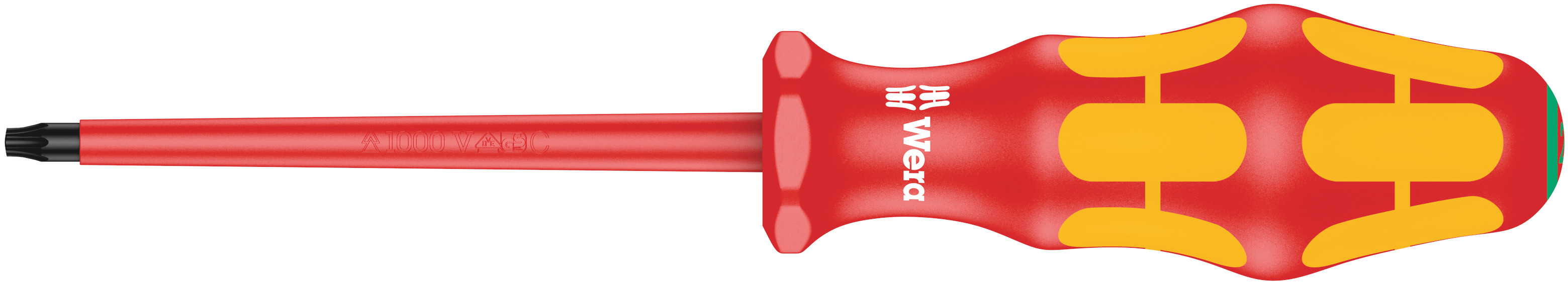Wera Torx Insulated Screwdriver, T25 Tip, 100 mm Blade, VDE/1000V, 205 mm Overall
