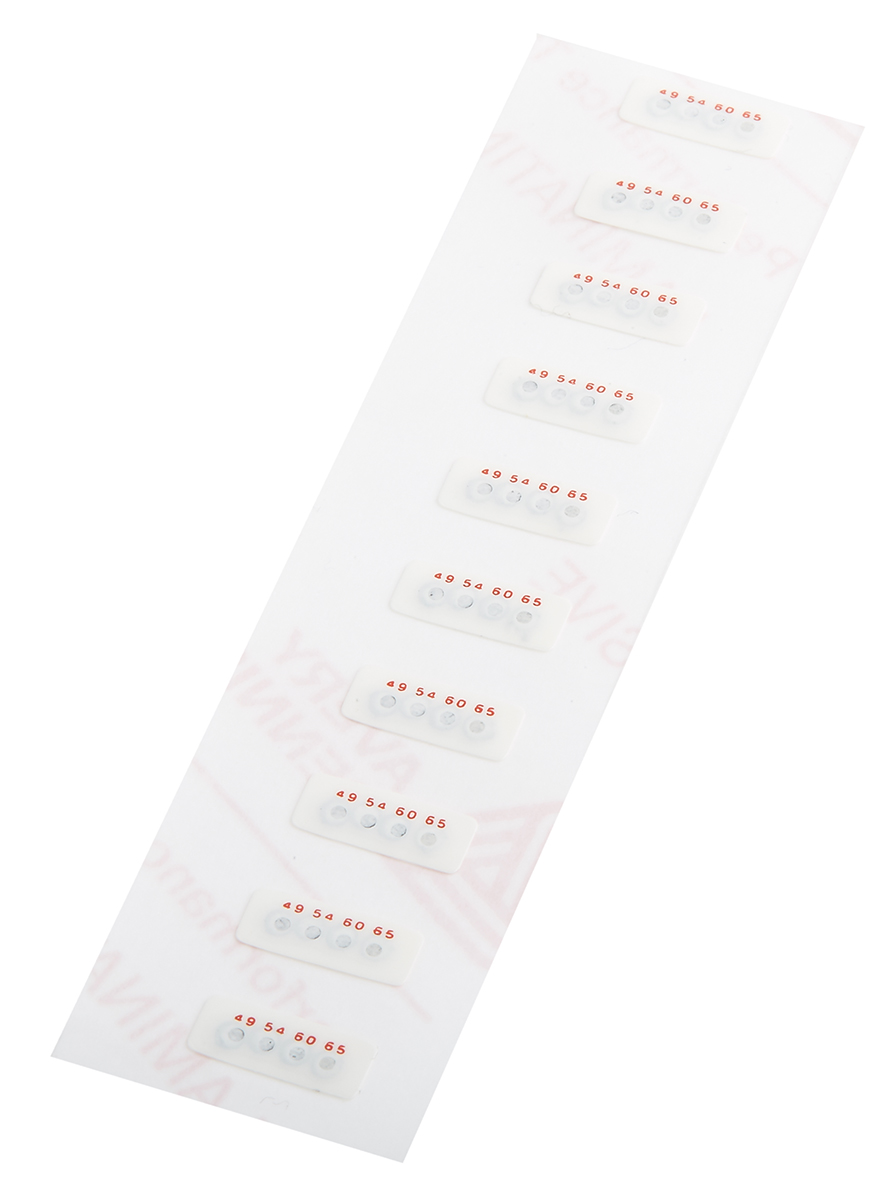 RS PRO Non-Reversible Temperature Sensitive Label, 49°C to 65°C, 4 Levels