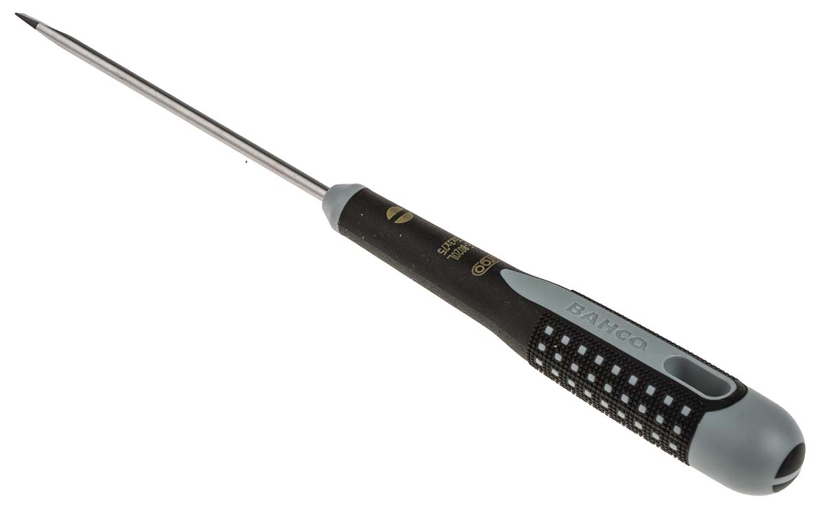 Bahco Slotted  Screwdriver, 3 x 0.5 mm Tip, 75 mm Blade, 178 mm Overall