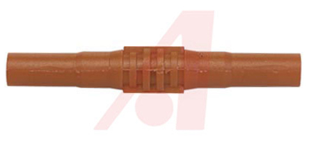 Mueller Electric Red, Female Banana Coupler With Brass contacts and Nickel Plated