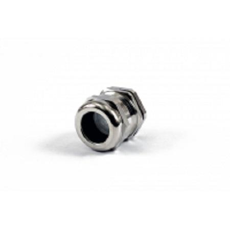 Hammond 1427BCG Series Grey Nickel Plated Brass Cable Gland, M25 Thread, 13mm min., 18mm max., IP68
