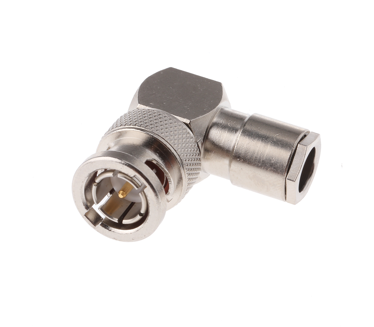 Telegartner, Plug Cable Mount BNC Connector, 75Ω, Clamp Termination, Right Angle Body