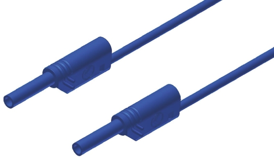 Hirschmann Test & Measurement 2 mm Connector Test Lead, 10A, 1000V ac/dc, Blue, 2m Lead Length