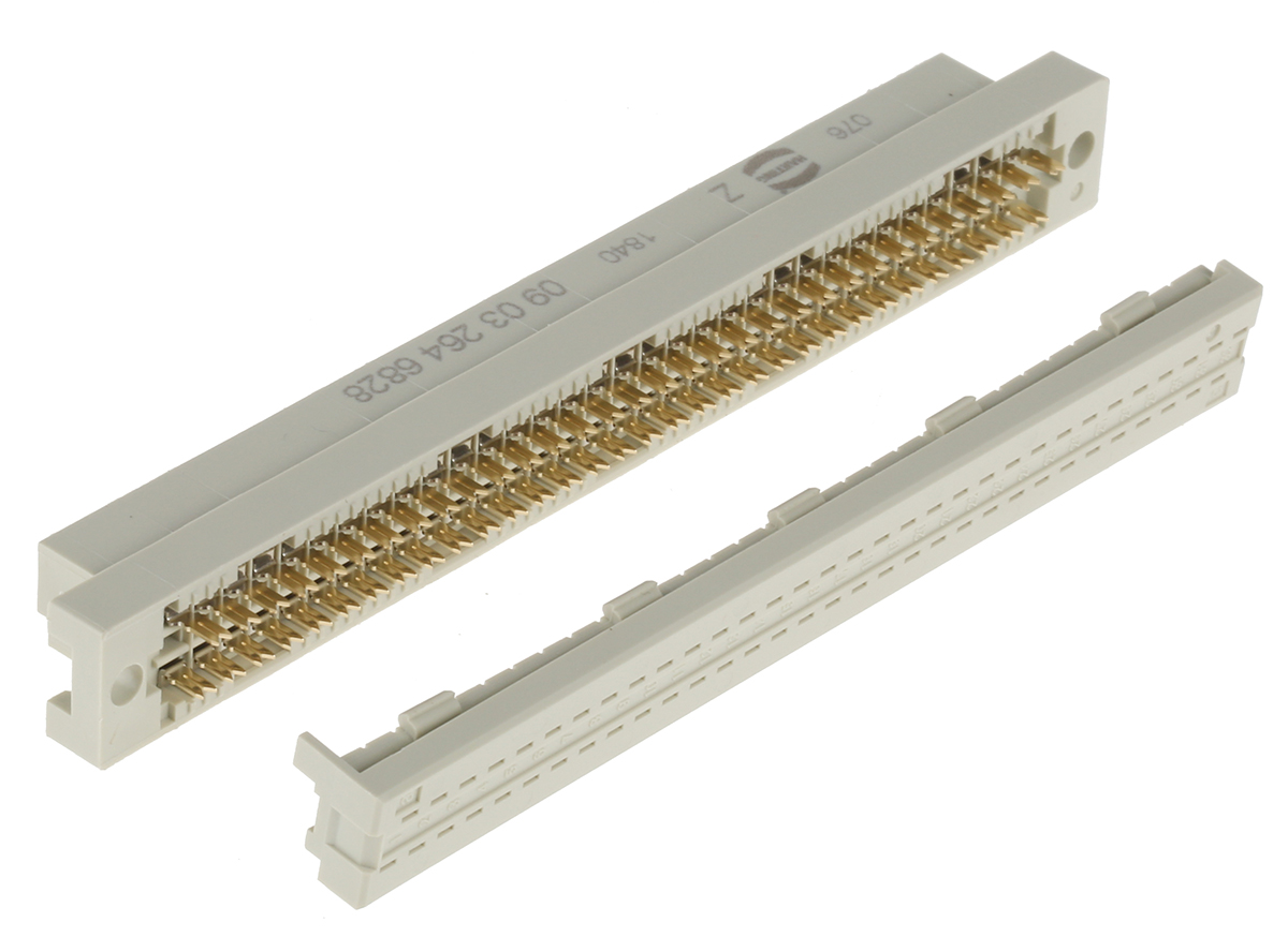 HARTING 64 Way, Type C Class C2, 2 Row DIN 41612 Connector, Socket