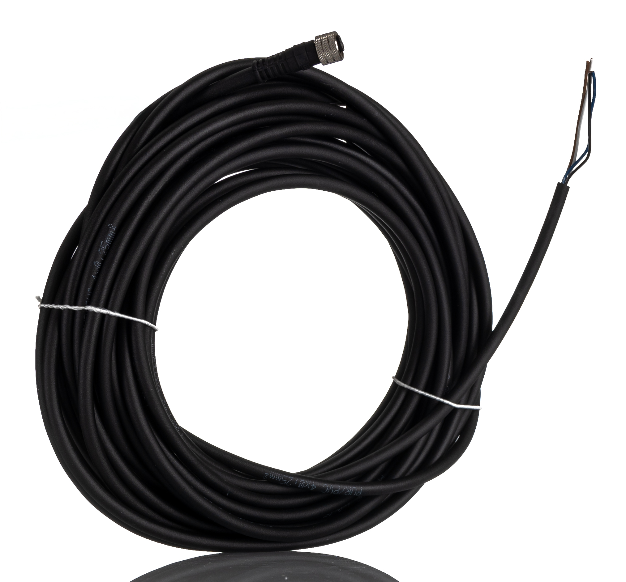 Brad from Molex Female Right Angle, Straight to Male 3 way Threaded Sensor Actuator Cable, 2 m