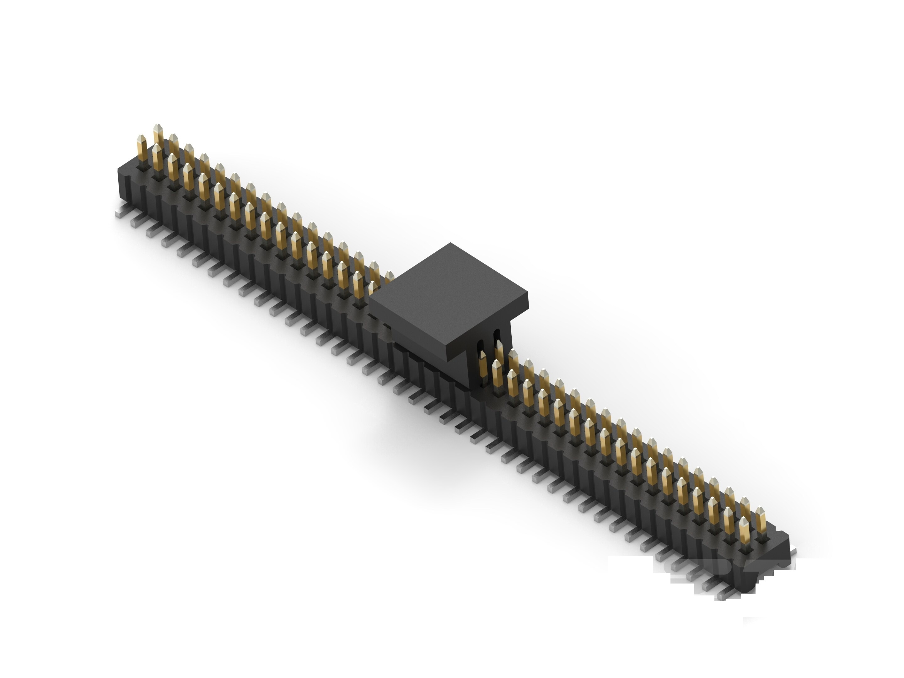 TE Connectivity 1MM-HU Series Vertical Board PCB Header, 12 Contact(s), 1 mm Pitch, 2 Row, Unshrouded