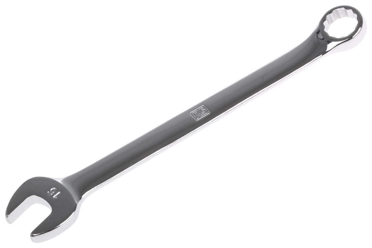 RS PRO Combination Spanner, 15mm, Metric, Double Ended