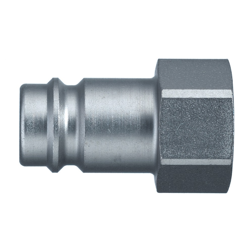 Legris Nickel Plated Steel Female Pneumatic Quick Connect Coupling, 1/2 in Female Female Thread