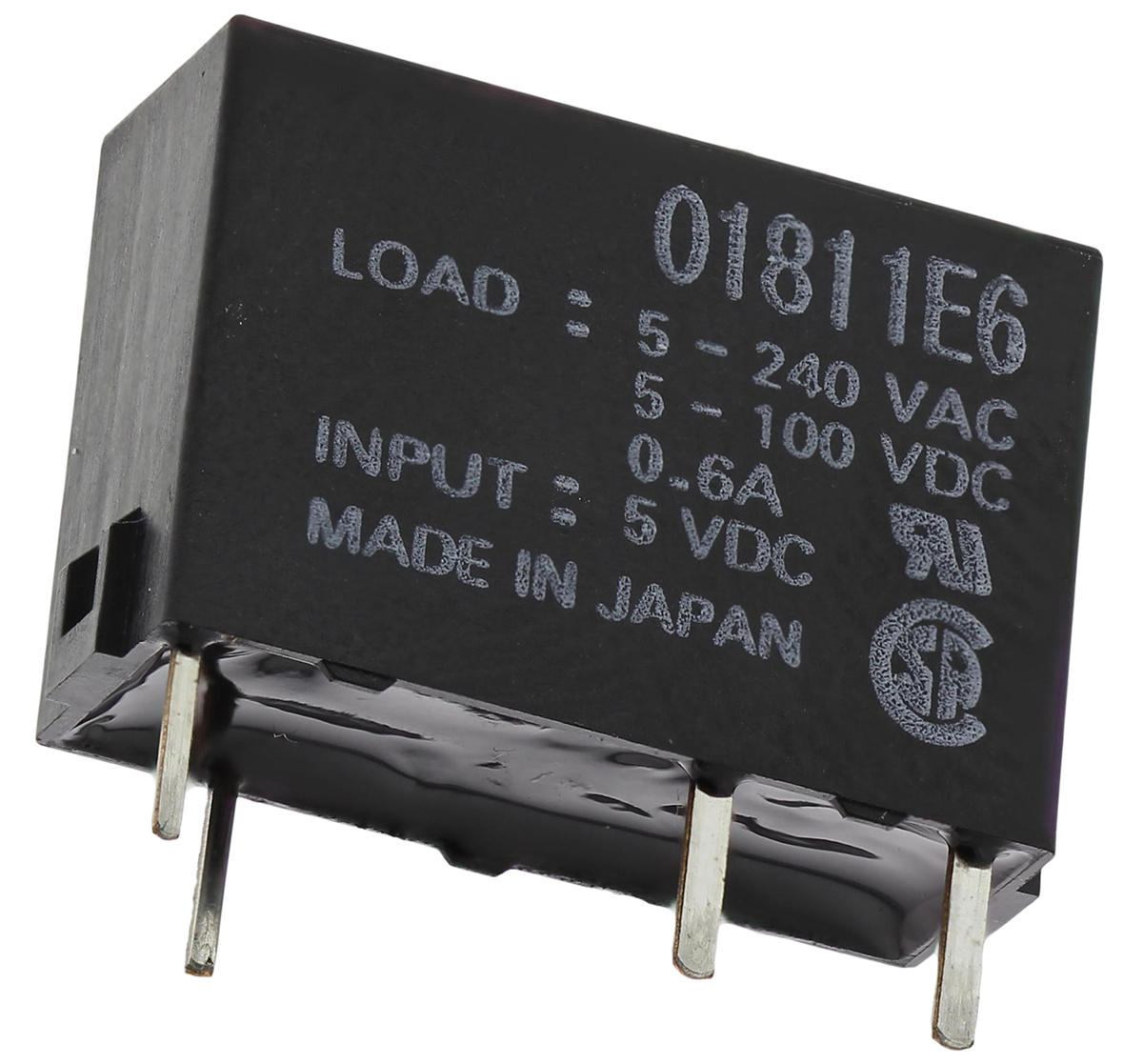 Omron G3DZ Series Solid State Relay, 0.6 A Load, PCB Mount, 264 V ac Load, 5 V dc Control