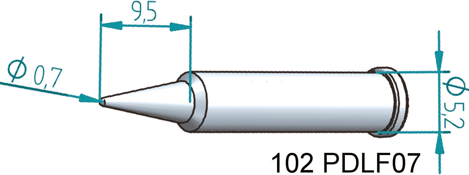Ersa 0.7 mm Conical Soldering Iron Tip for use with i-Tool