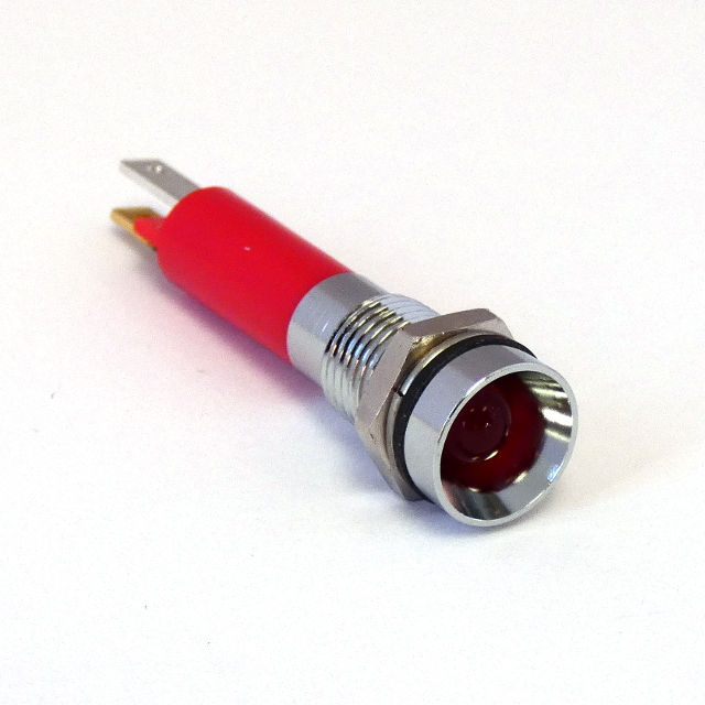 CML Innovative Technologies Red Indicator, 12V dc, M8 Mounting Hole Size, Solder Tab Termination, IP67
