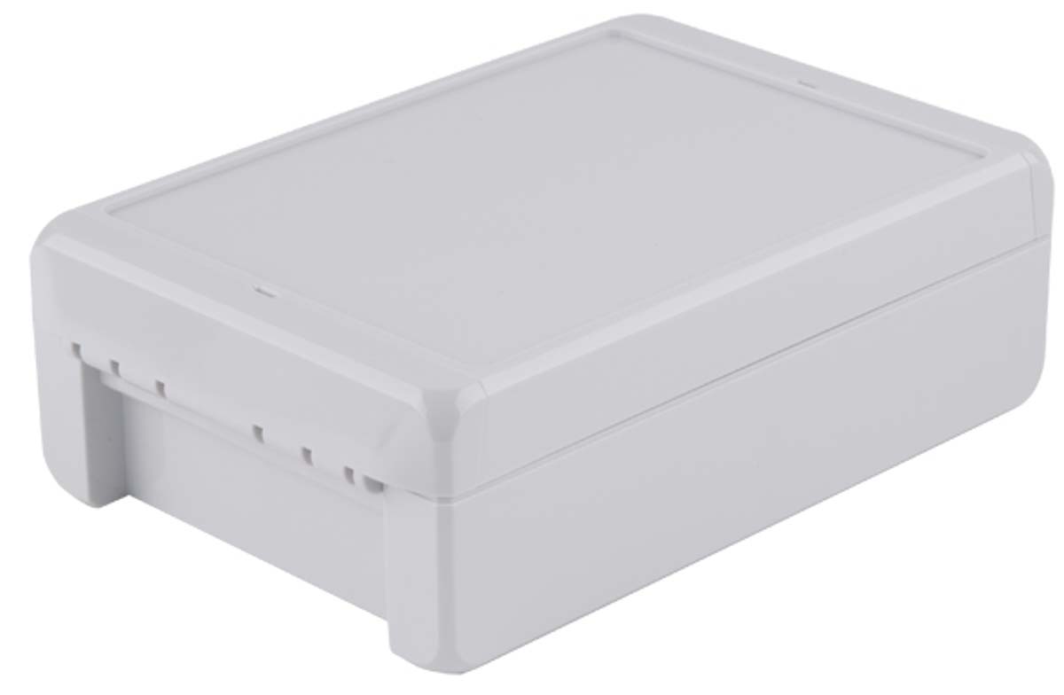 Bopla Bocube Series Light Grey Polycarbonate V0 Enclosure, IP66, IP68, IK07, Graphite Grey Lid, 191 x 125 x 60mm