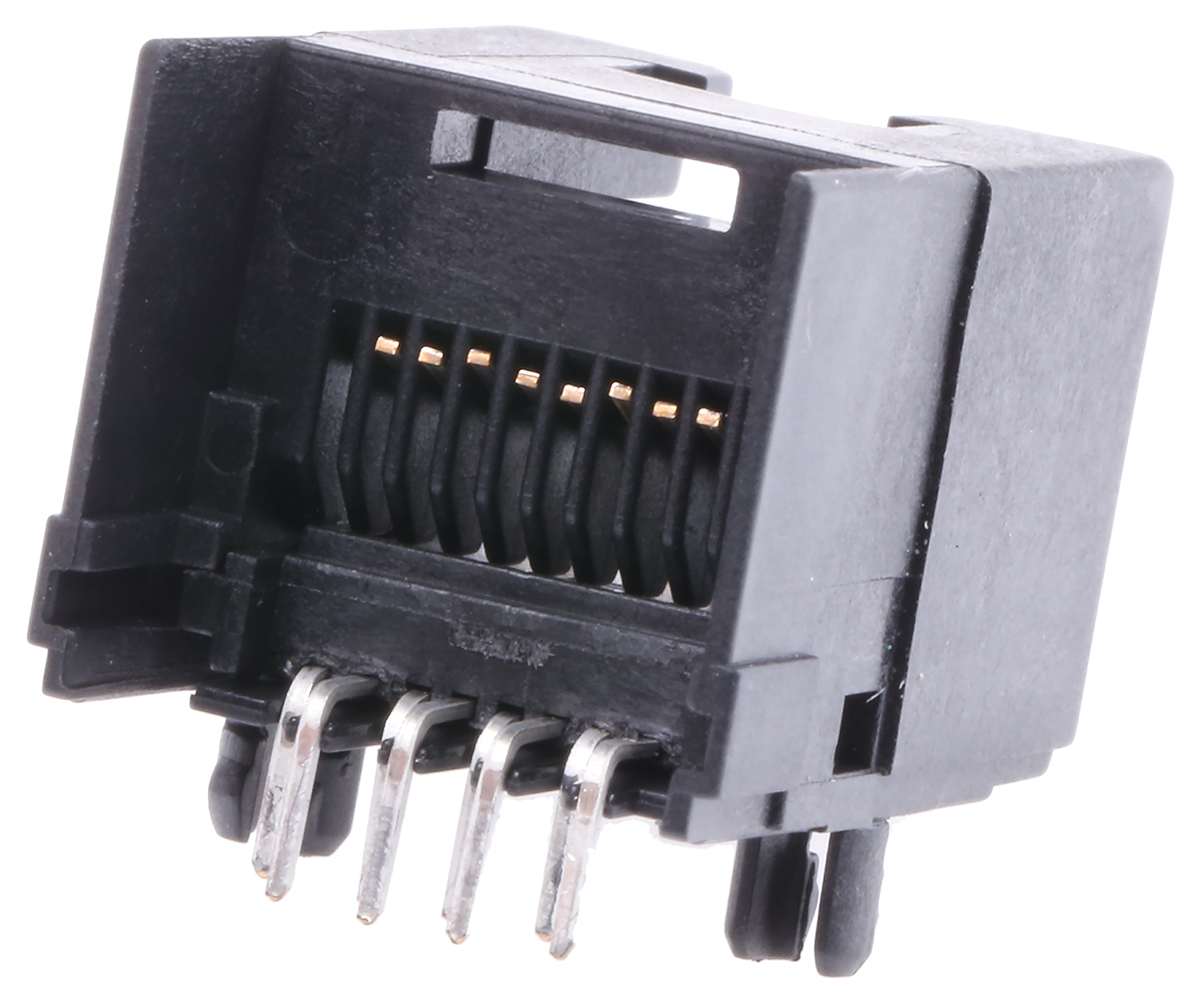 Bel-Stewart SS-60000 Series Female RJ45 Connector, Through Hole, Cat6 Right Angle 8P8C -Way
