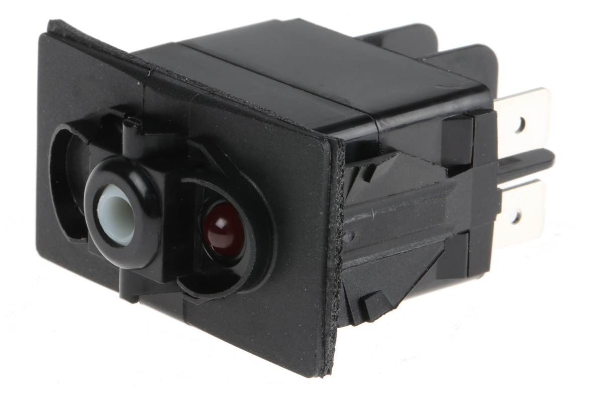 Carlingswitch Illuminated SPDT, Latching Rocker Switch Panel Mount