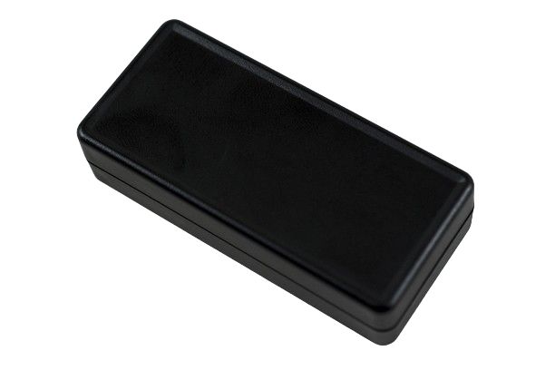 Hammond 1551 Series Black ABS Enclosure, IP54, Flanged, Black Lid, 65 x 30 x 15.5mm