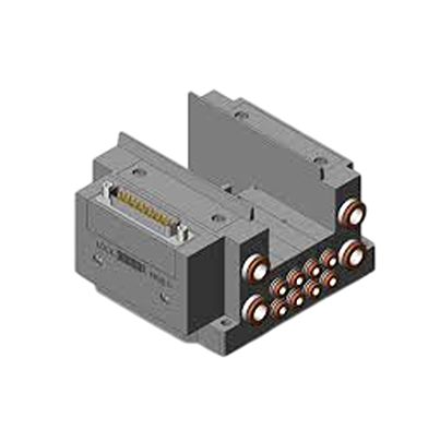 SMC SY3000 series 4 station One-Touch Fitting 4 mm Manifold Base for use with Valve, SS5Y3-10F1-04B-C4-NA