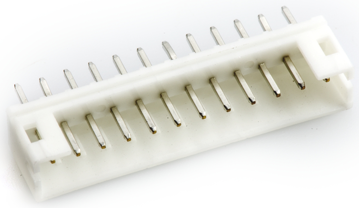 JST PH Series Straight Through Hole PCB Header, 12 Contact(s), 2 mm Pitch, 1 Row, Shrouded