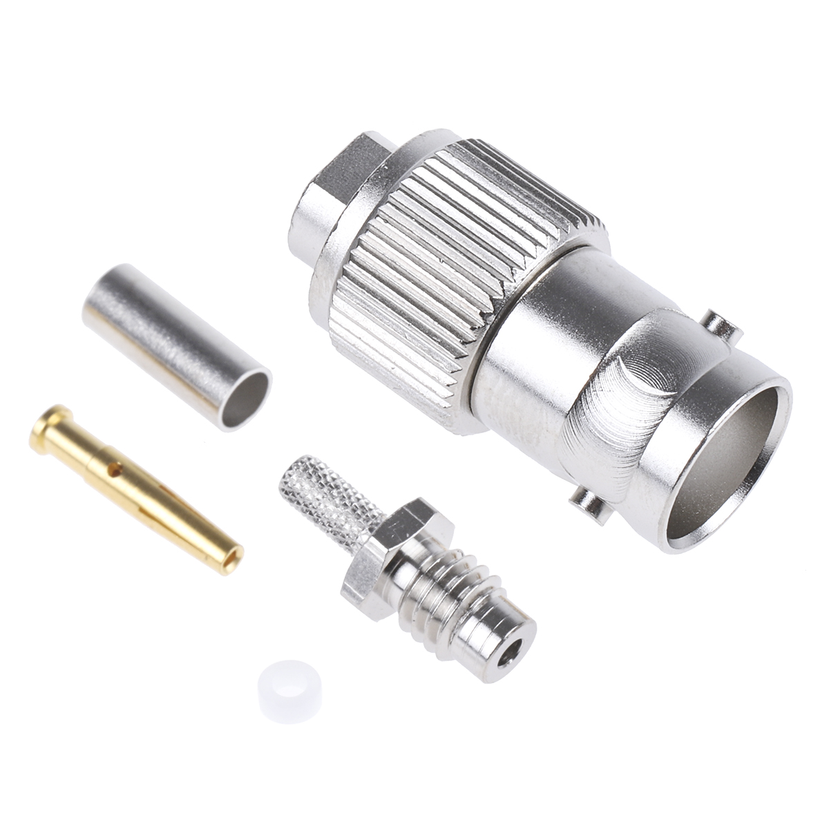 Telegartner, Jack Cable Mount BNC Connector, 50Ω, Crimp Termination, Straight Body