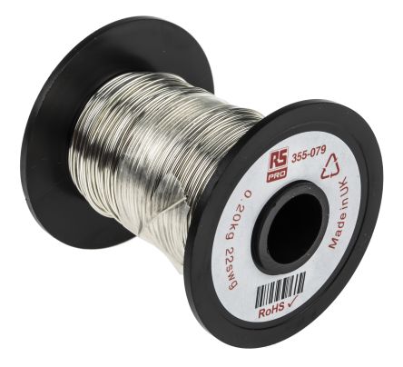 RS PRO 0.71mm Tinned Copper Wire, 21 AWG 50.9m Reel