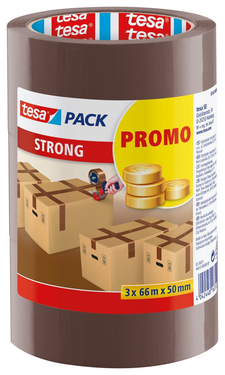 Tesa TESAPACK Brown Packing Tape, 66mm x 50mm