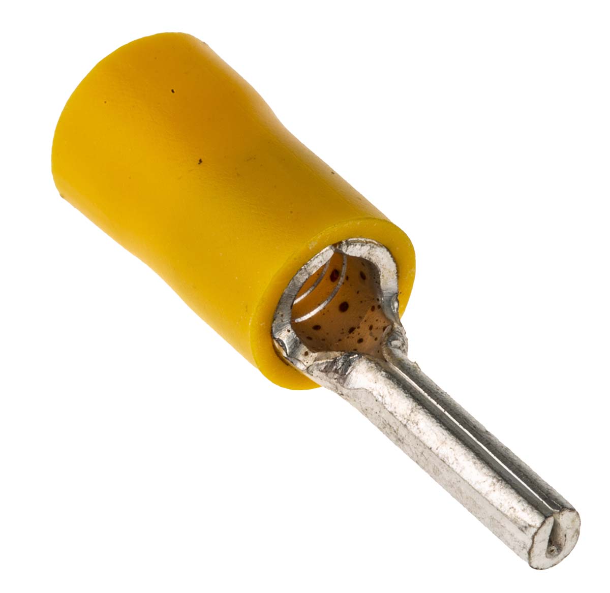 RS PRO Insulated, Tin Crimp Pin Connector, 2.5mm² to 6mm², 12AWG to 10AWG, 2.6mm Pin Diameter, 15mm Pin Length, Yellow